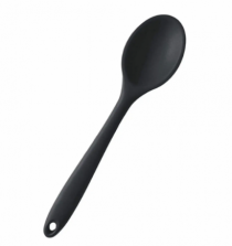 COLHER DE SILICONE PRETA 26.9X6CM - Distribuidora 12 de Outubro