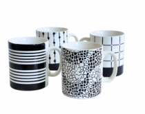 CANECA CERAMICA RETA DEC SORT 300ML - Distribuidora 12 de Outubro
