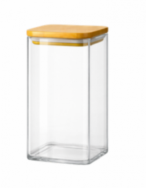 POTE DE VIDRO BORIS 750ML 15CM - Distribuidora 12 de Outubro