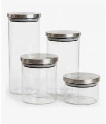 JG POTES VIDRO TAMPA INOX - Distribuidora 12 de Outubro