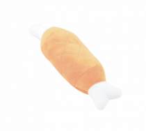 BRINQUEDO COXA DE FRANGO EM PELUCIA LARANJA C - Distribuidora 12 de Outubro