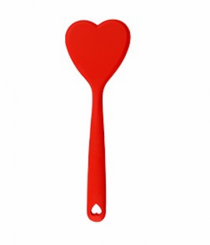 ESPATULA CORACAO DE SILICONE VERMELHO - Distribuidora 12 de Outubro