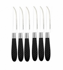 JG DE FACAS AUSTRALIA PRETO 6 PCS EM INOX - Distribuidora 12 de Outubro