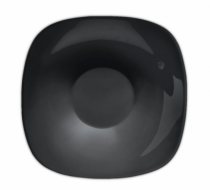 PRATO SOBREMESA DE VIDRO PRETO SQUARE 19,5CM - Distribuidora 12 de Outubro