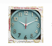RELOGIO 3D SIGMA DOURADO VERDE - Distribuidora 12 de Outubro