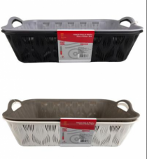 CESTA DE PLASTICO C/2- 27X19,5X8 CM - Distribuidora 12 de Outubro