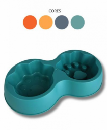 COMEDOUR0 PET DUPLO DE PLASTICO 5X17,5X31 CM - Distribuidora 12 de Outubro