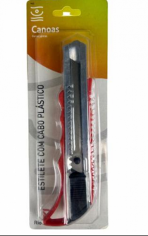 ESTILETE DE METAL COM CABO PLASTICO 15CM - Distribuidora 12 de Outubro