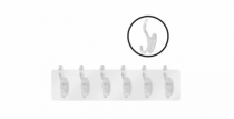 CABIDE PLASTICO DUPLA FACE 6 GANCHOS 35X6,5CM - Distribuidora 12 de Outubro