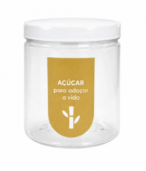 POTE ACUCAR TAMPA BRANCA COM ROSCA 1 L - Distribuidora 12 de Outubro