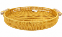 BANDEJA TRAMADA ANGELICA 38X35X4,5CM REDONDA - Distribuidora 12 de Outubro