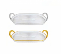 BANDEJA RETANGULAR COL.2 31,8X22X2,3CM PLASTI - Distribuidora 12 de Outubro