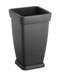 VASO COLUNA C/PRATO FLORATTA M 22,0 L PRETO - Distribuidora 12 de Outubro