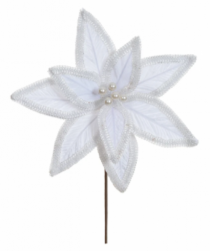 H.BICO PAPAGAIO NATAL AVELUDADO (BRANCO) 19CM - Distribuidora 12 de Outubro