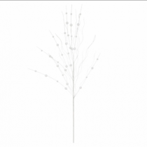 C.BOLINHAS NATAL C/GLITTER BRANCO 80CM - Distribuidora 12 de Outubro