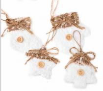 ENFEITE SIMBOLOS BRANCO SORT POL 1PC 8CM - Distribuidora 12 de Outubro