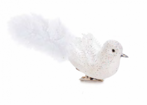 PASSARO BRANCO PLUMAS ISOPOR 2PCS 3X9CM - Distribuidora 12 de Outubro