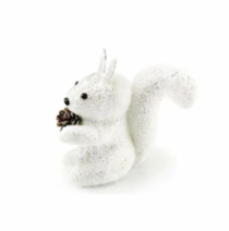 ESQUILO BRANCO GLITTER 5.5 X 1.5 X 10.5CM - Distribuidora 12 de Outubro