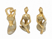 ENFEITE DE RESINA MOTIVO YOGA COM 3 PCS - Distribuidora 12 de Outubro