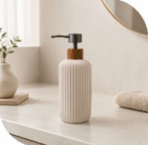 PORTA SABONETE LIQUIDO DE PORCELANA 420ML - Distribuidora 12 de Outubro