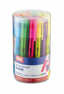 MARCA TEXTO TRIS GEL TWIST PT 24UN - Distribuidora 12 de Outubro