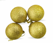 BOLA GLITTER BASIC SLP GOLD PT 3PCS 6CM - Distribuidora 12 de Outubro