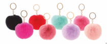 CHAVEIRO POMPOM SORTIDO 8CM - Distribuidora 12 de Outubro
