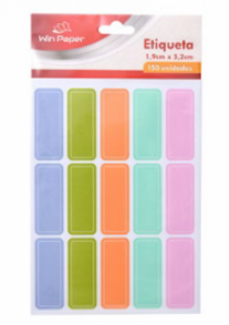 ETIQUETA ADESIVA COLORS 15PCS - Distribuidora 12 de Outubro
