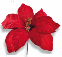 FLOR VERMELHA PETALAS VERMELHO 27X18CM - Distribuidora 12 de Outubro