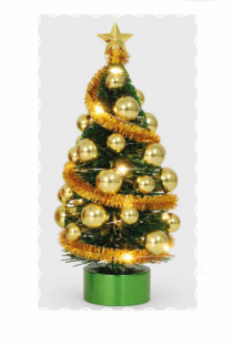 MINI ARVORE DECORADA LED 18CM - Distribuidora 12 de Outubro