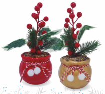 SUCULENTA NATAL VASO SORT CE 9 X 9 X 20CM - Distribuidora 12 de Outubro