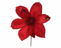 H.MAGNOLIA NATAL AVELUDADO VERMELHO 25CM - Distribuidora 12 de Outubro