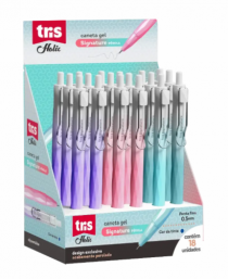 CANETA GEL TRIS SGNATRE0.5 PEROLA DP18UN - Distribuidora 12 de Outubro
