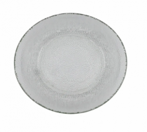 PRATO RASO VIDRO FORJADO 22,4CM - Distribuidora 12 de Outubro
