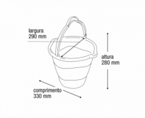 BALDE P/ LIMPEZA BICO DUPLO 10 LTS COLETA SEL - Distribuidora 12 de Outubro