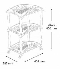 ORGANIZADOR VERT TELADO TRIPLO PRETO - Distribuidora 12 de Outubro