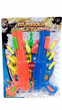 KIT PISTOLA LANCA DARDOS C 2 PCS - Distribuidora 12 de Outubro