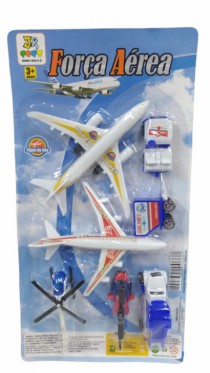 AVIAO C MOTOR A FRICCAO 2 AVI 2 HEL 2 CAR - Distribuidora 12 de Outubro