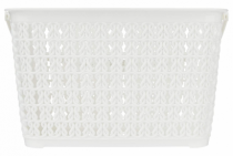 CESTO PEQUENO COM ALCA MULTIUSO BRANCO - Distribuidora 12 de Outubro