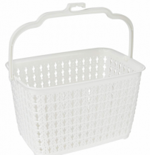 CESTO PEQUENO COM ALCA MULTIUSO BRANCO - Distribuidora 12 de Outubro