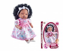 BONECA COLLEZIONE ANGELINA NEGRA 62 FRASES - Distribuidora 12 de Outubro