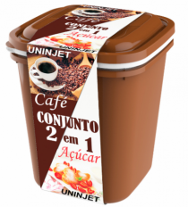 KIT 2 POTES QUADRADO ALTO 1,9 L - Distribuidora 12 de Outubro