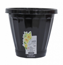 VASO 18,5X22CM C/ PRATO PRETO - Distribuidora 12 de Outubro