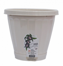 VASO 18,5X22CM C/ PRATO PALHA - Distribuidora 12 de Outubro