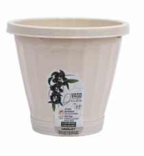 VASO 14,5X17CM C/ PRATO PALHA - Distribuidora 12 de Outubro