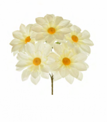 BUQUE DALIA CREME OUTONO COM 5 30CM - Distribuidora 12 de Outubro