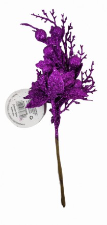 GALHO C/GLITTER 23CM SORTIDO - Distribuidora 12 de Outubro