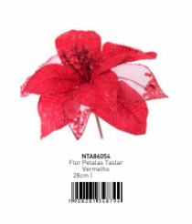 FLOR PETALAS TASLAR VERMELHA - Distribuidora 12 de Outubro