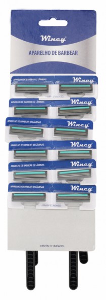 APARELHO DE BARBEAR 2 LAMINAS CARTELA C 12 - Distribuidora 12 de Outubro
