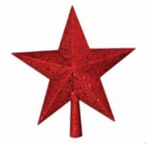 ENFEITE PONTEIRA ESTRELA COM GLITTER 12CM - Distribuidora 12 de Outubro